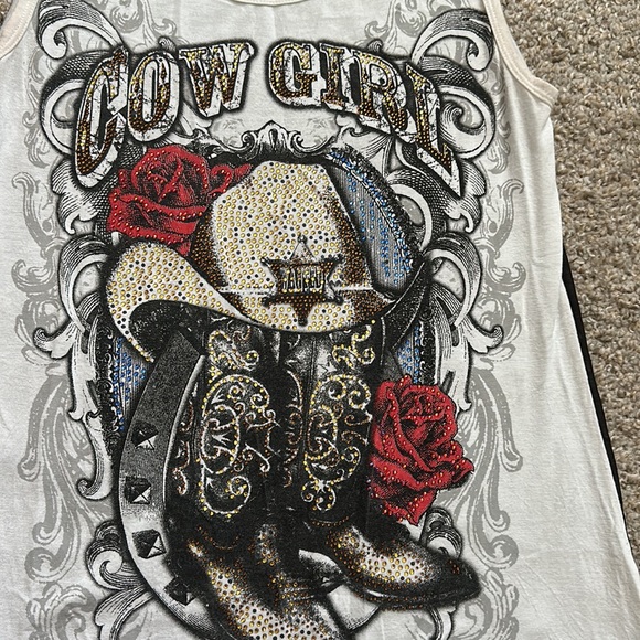 Tank top with sequins - Picture 2 of 4